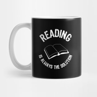 Cool Book Reading is Solution Gift Mug